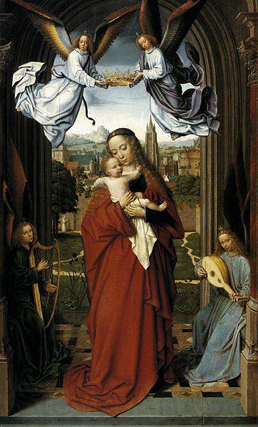 Gerard David Virgin and Child with Four Angels Germany oil painting art